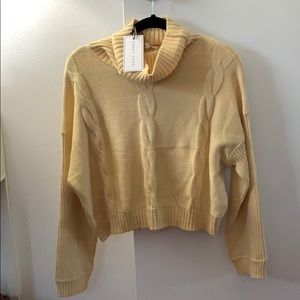 Cropped turtle neck sweater